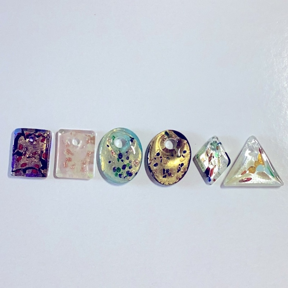 Colorful Glass Pendants. (Set D)